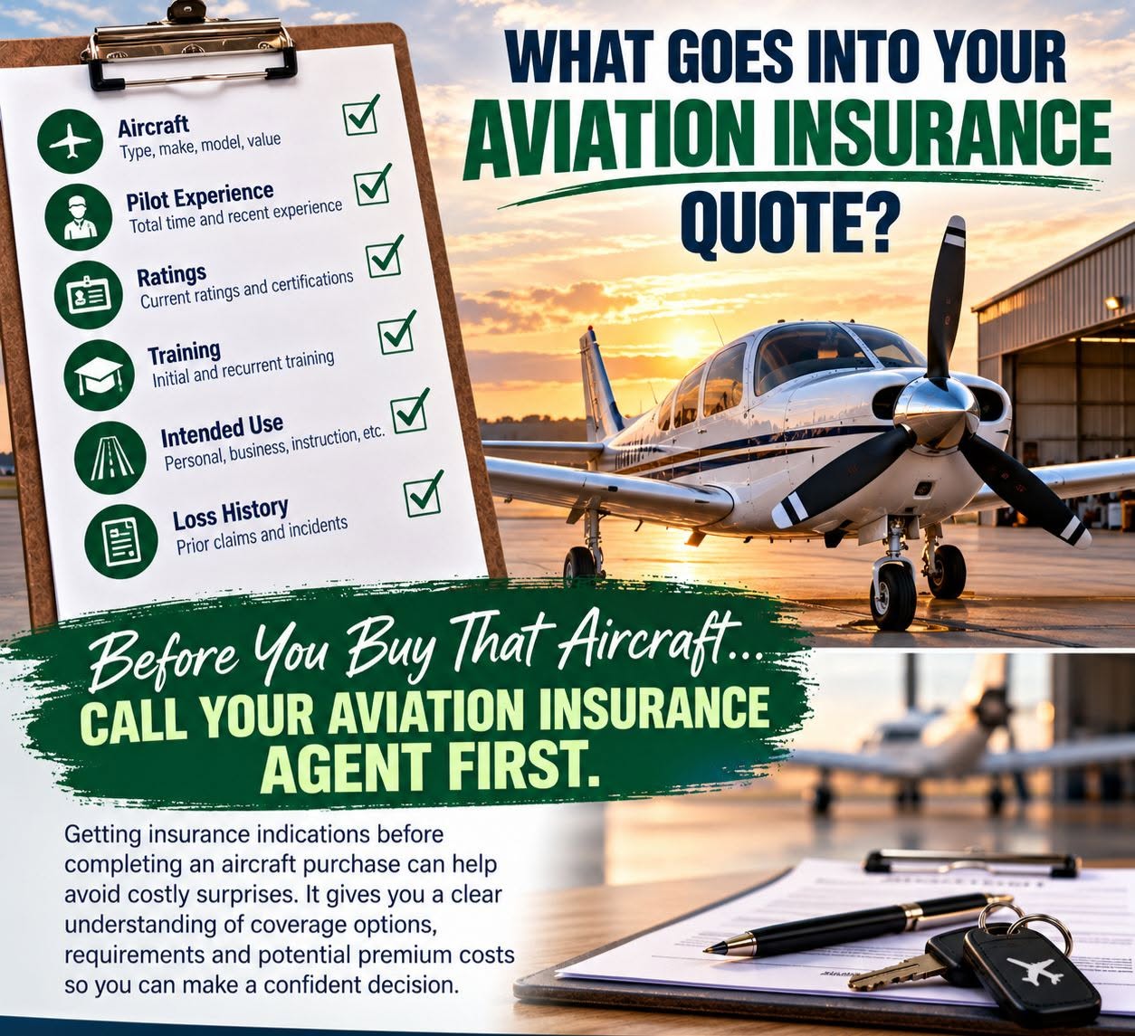 What goes into your aviation insurance quote